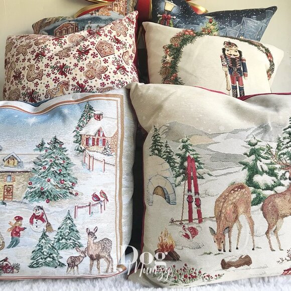 Choose 1 CALDEIRA Luxury Cross-stitch Embroidered Tapestry Pillow - Picture 12 of 12